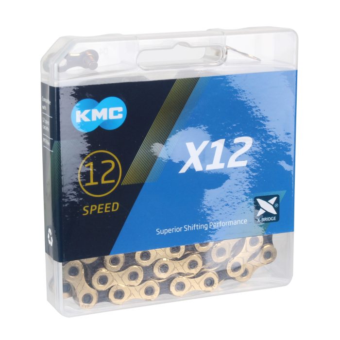 KMC X-12 Ti-Nitride Coated 12sp Chain, Gold/Black