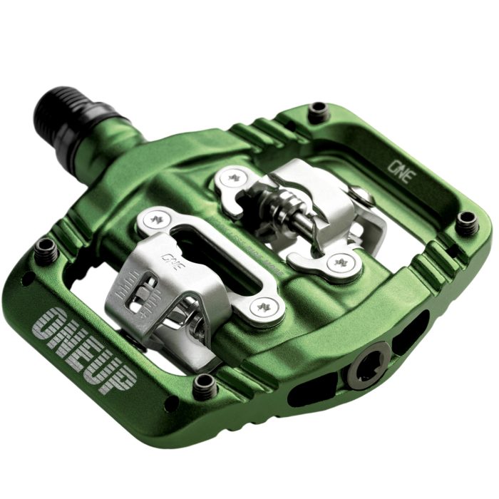 OneUp Components Clip Pedals, CrMo, Dark Green