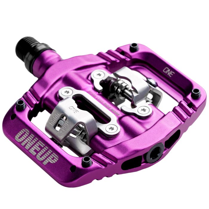 OneUp Components Clip Pedals, CrMo, Purple