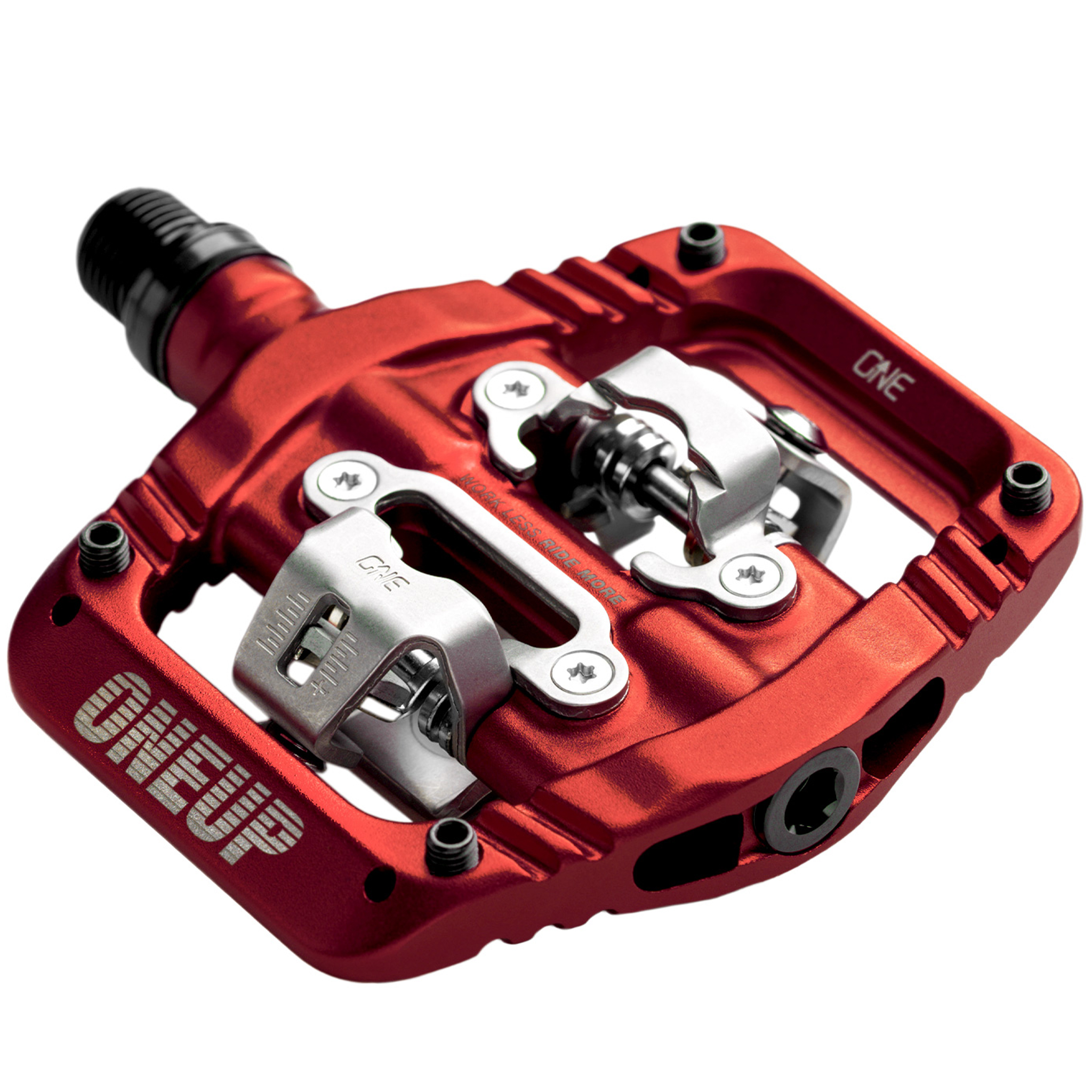 OneUp Components Clip Pedals, CrMo, Red