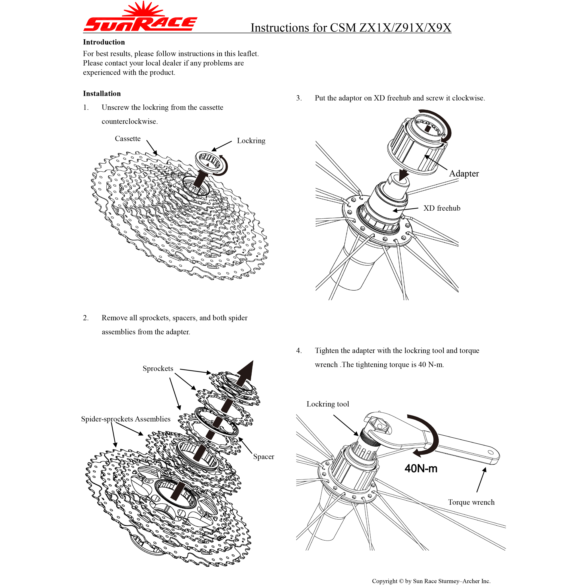 Sunrace CSMX9X 11sp Cassette, 10-42t - Black - Imagen 3