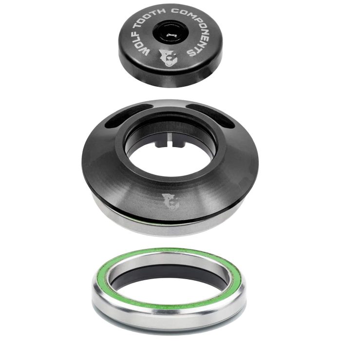 Wolf Tooth Components Semi-Internal IS52 Premium Upper& Lower Headset, Black