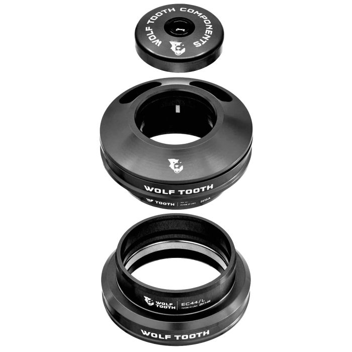 Wolf Tooth Components Semi-Internal EC44 Premium Upper& Lower Headset, Black